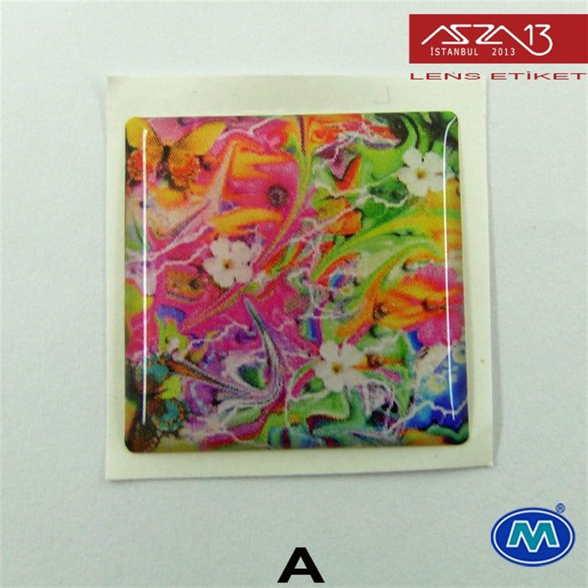 Kendinden Yapışkanlı 26x26 mm Kare Epoxy Etiket (Modes) / Paket İçeriği 2 Adet
