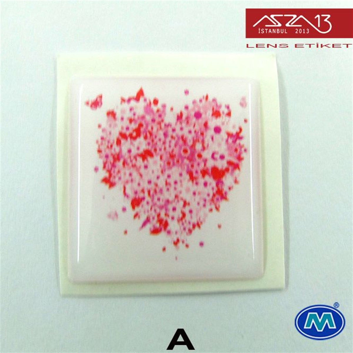 Kendinden Yapışkanlı 26x26 mm Kare Epoxy Etiket (Modes) / Paket İçeriği 2 Adet