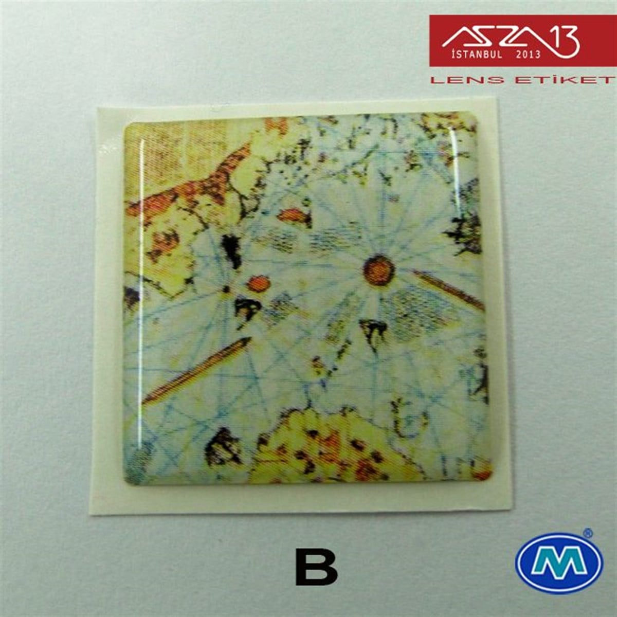 Kendinden Yapışkanlı 26x26 mm Kare Epoxy Etiket (Modes) / Paket İçeriği 2 Adet