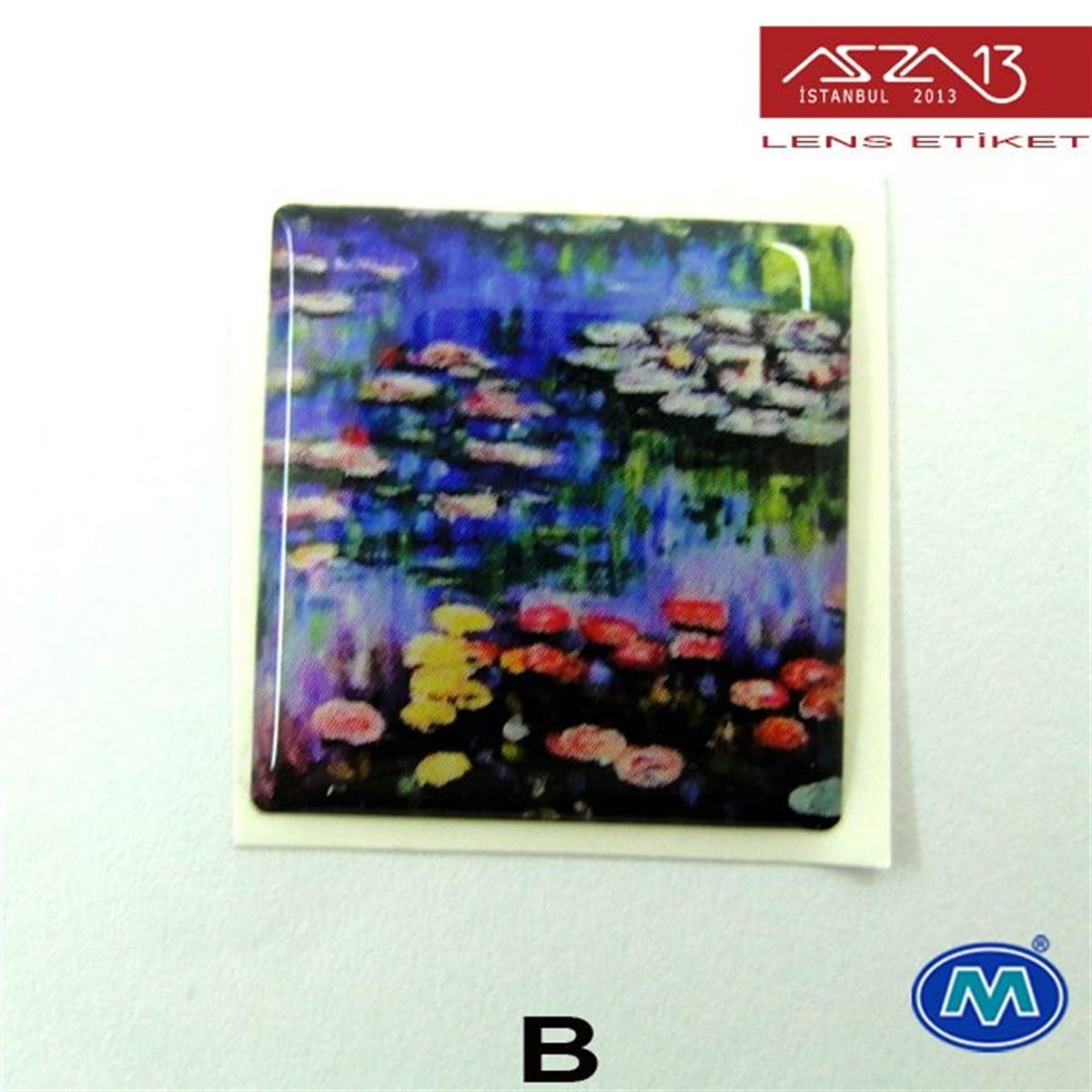 Kendinden Yapışkanlı 26x26 mm Kare Epoxy Etiket (Modes) / Paket İçeriği 2 Adet