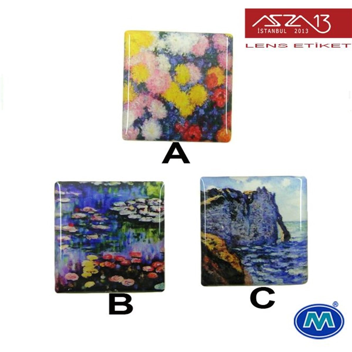 Kendinden Yapışkanlı 26x26 mm Kare Epoxy Etiket (Modes) / Paket İçeriği 2 Adet