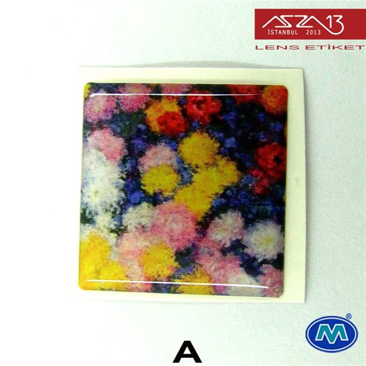 Kendinden Yapışkanlı 26x26 mm Kare Epoxy Etiket (Modes) / Paket İçeriği 2 Adet