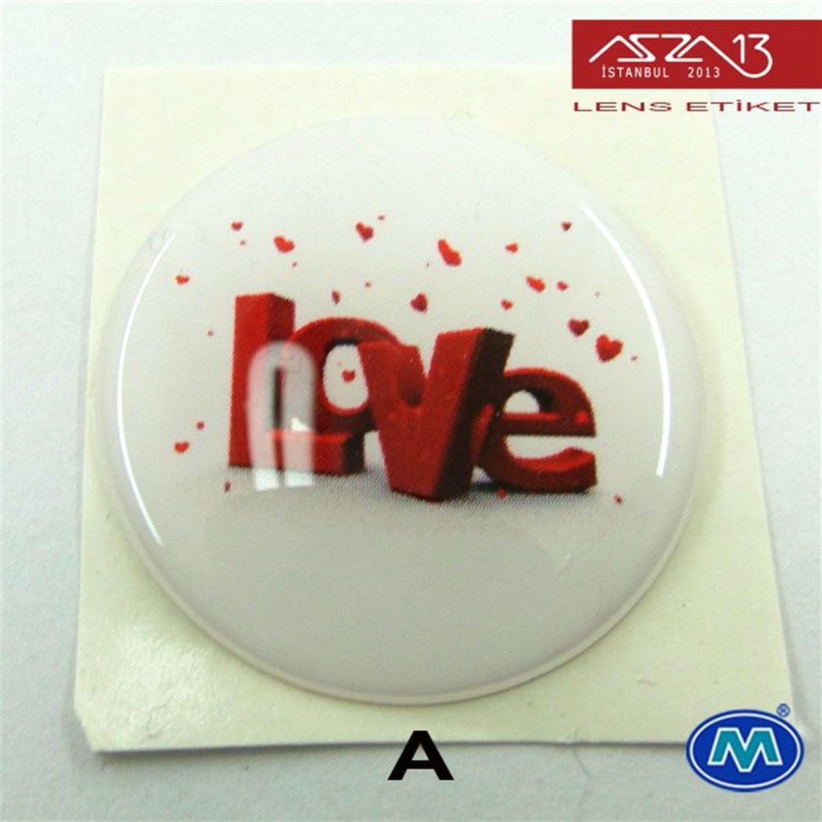 Kendinden Yapışkanlı 30 mm Yuvarlak Epoxy Etiket (Modes) / Paket İçeriği 2 Adet