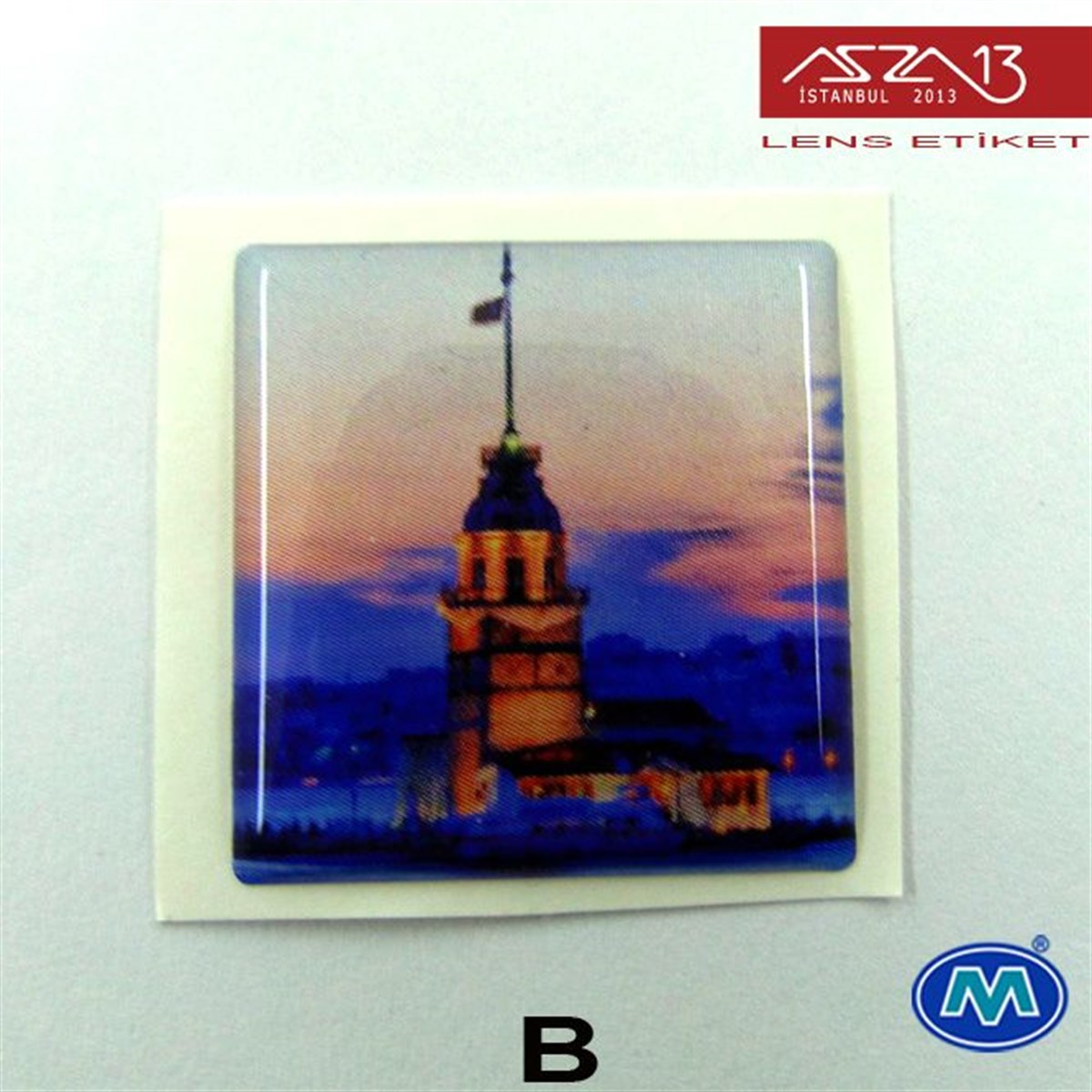 Kendinden Yapışkanlı 26x26 mm Kare Epoxy Etiket (Modes) / Paket İçeriği 2 Adet