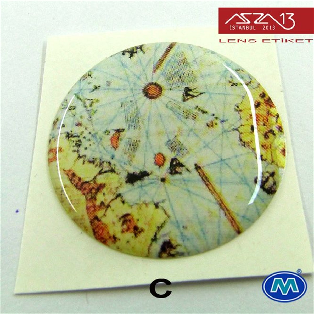 Kendinden Yapışkanlı 30 mm Yuvarlak Epoxy Etiket (Modes) / Paket İçeriği 2 Adet
