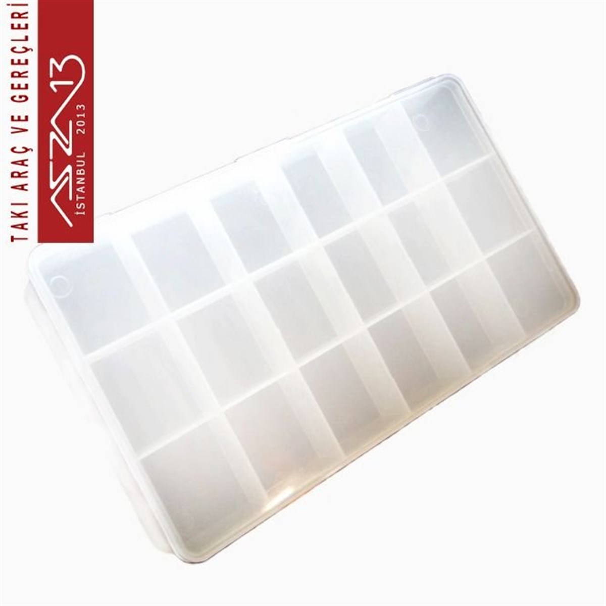 18 Bölmeli Şeffaf Plastik Organizer Kutu