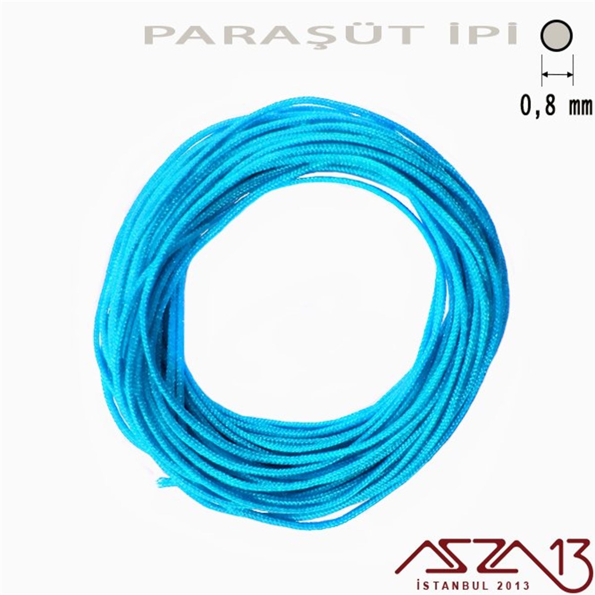 Açık Mavi 0,8 mm Paraşüt İp (Bobin 100 metre)