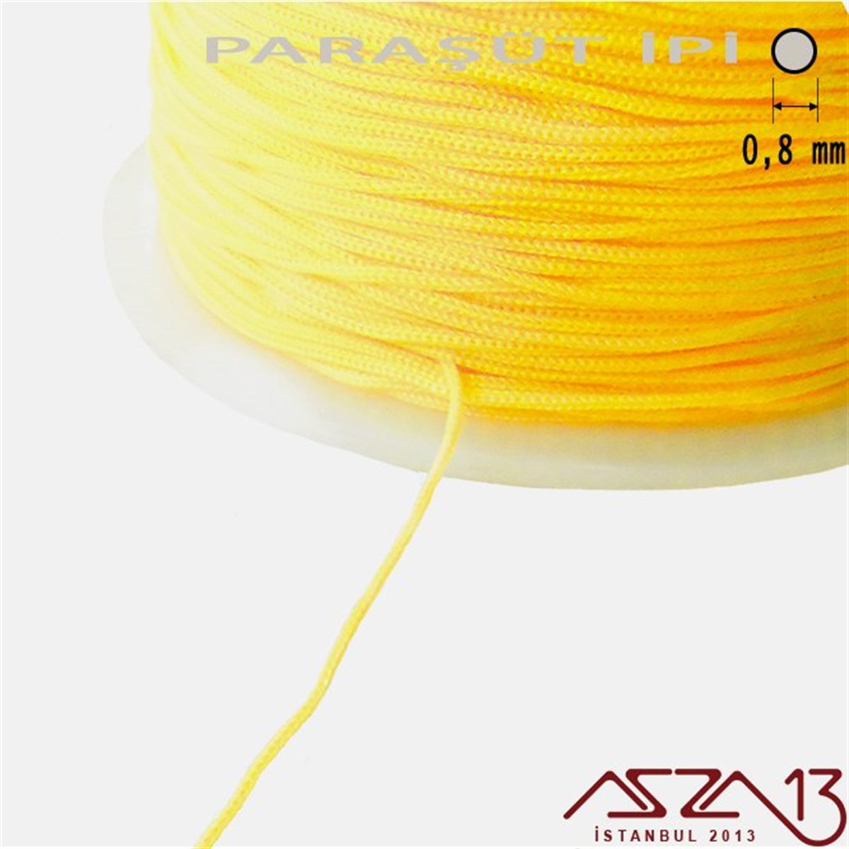 Buğday Sarı 0,8 mm Paraşüt İp (Bobin 100 metre)