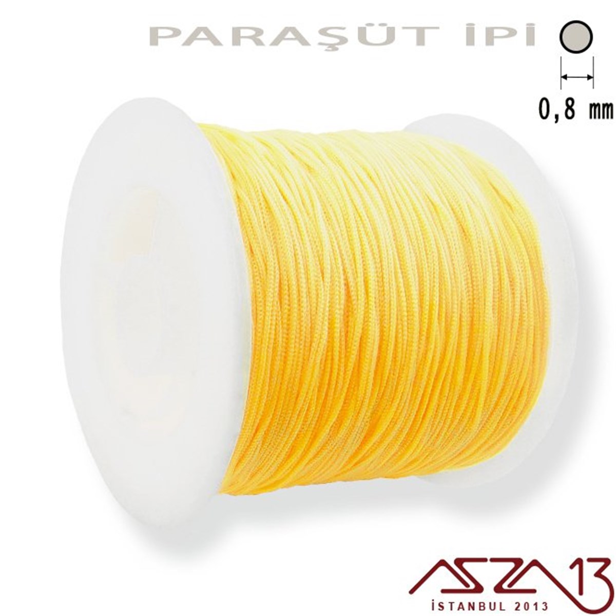 Buğday Sarı 0,8 mm Paraşüt İp (Bobin 100 metre)