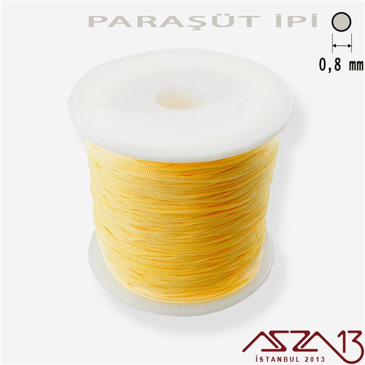 Buğday Sarı 0,8 mm Paraşüt İp (Bobin 100 metre)