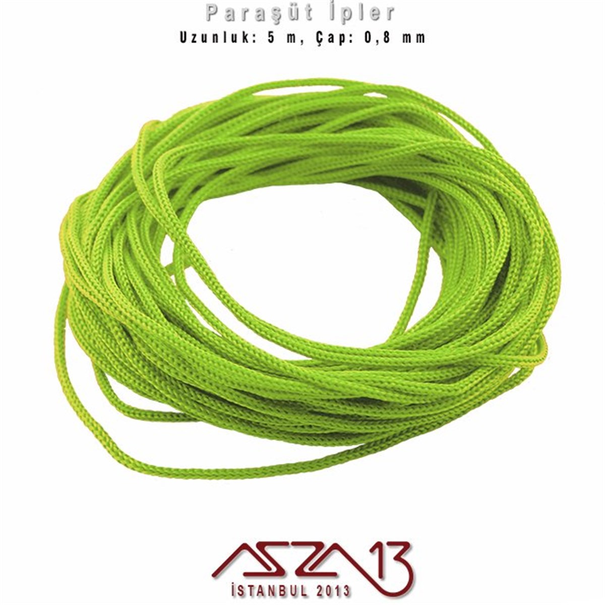 Çimen Yeşil 0,8 mm Kalınlıkta Paraşüt İpi / 5 Metre