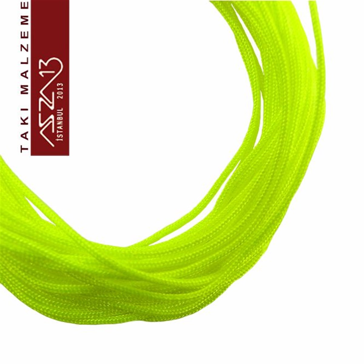 Neon Yeşil 0,8 mm Kalınlıkta Paraşüt İpi / 5 Metre
