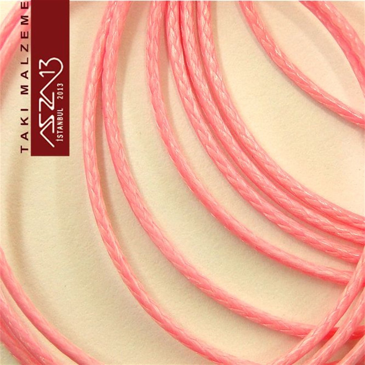 Şeker Pembe 1,00 mm Kalınlıkta Film Kaplı Paraşüt İpi / 3 Metre