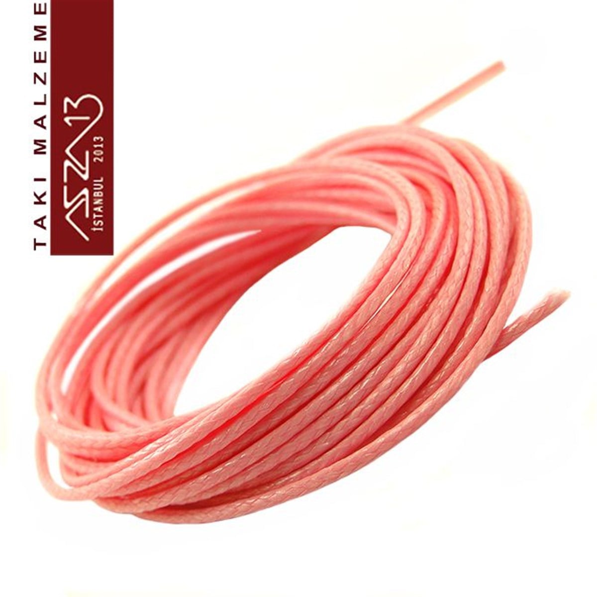 Şeker Pembe 1,00 mm Kalınlıkta Film Kaplı Paraşüt İpi / 3 Metre