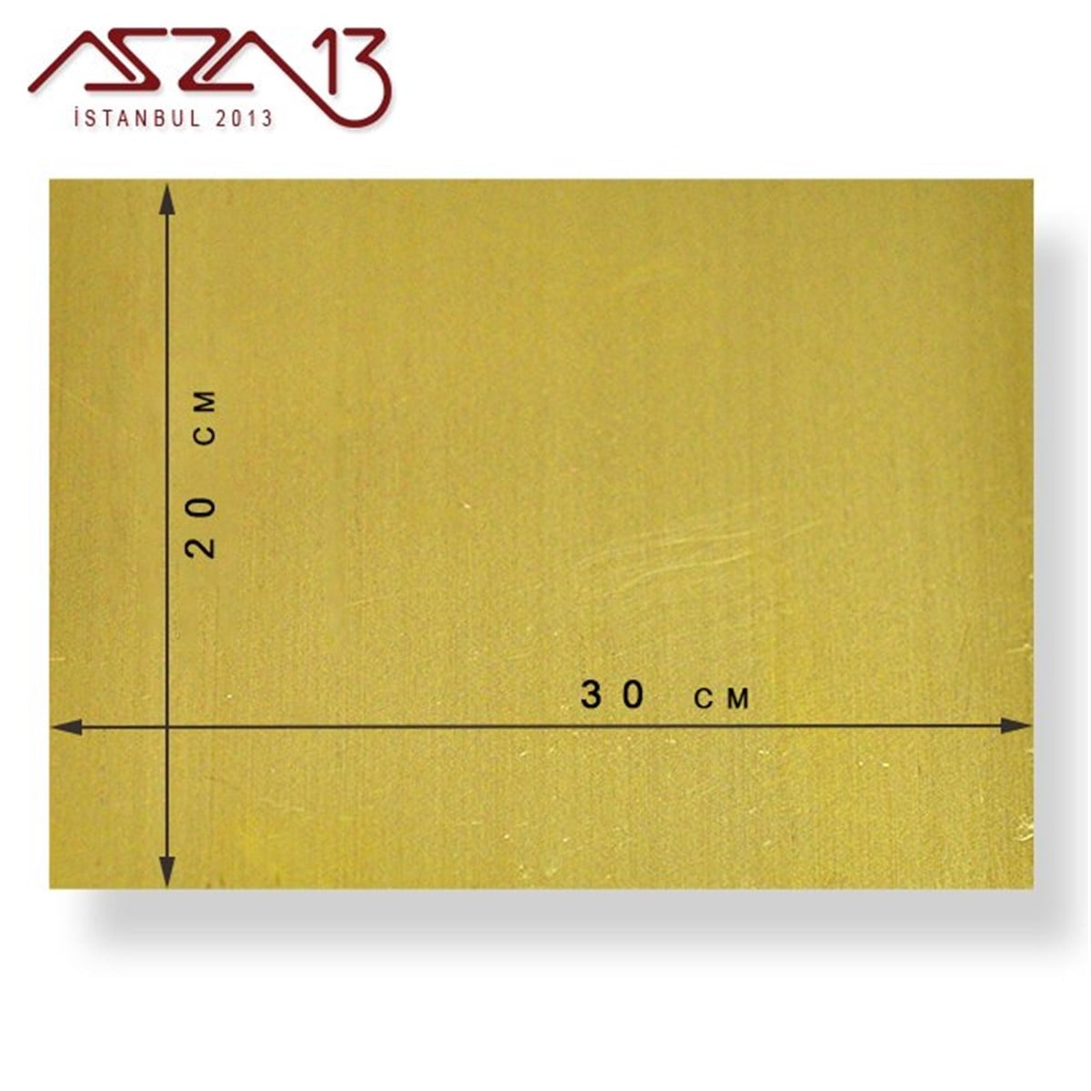 0.6 mm Pirinç Levha (200 mm x 300 mm)