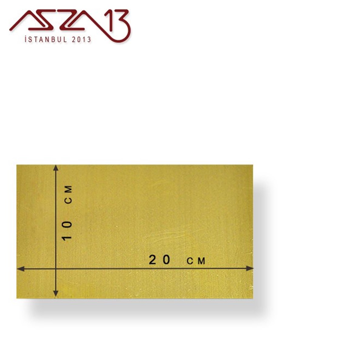 0.8 mm Pirinç Levha (100 mm x 200 mm)