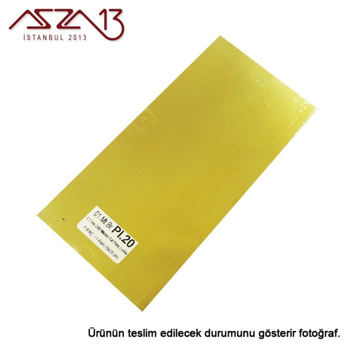 0.3 mm Pirinç Levha (100 mm x 200 mm)
