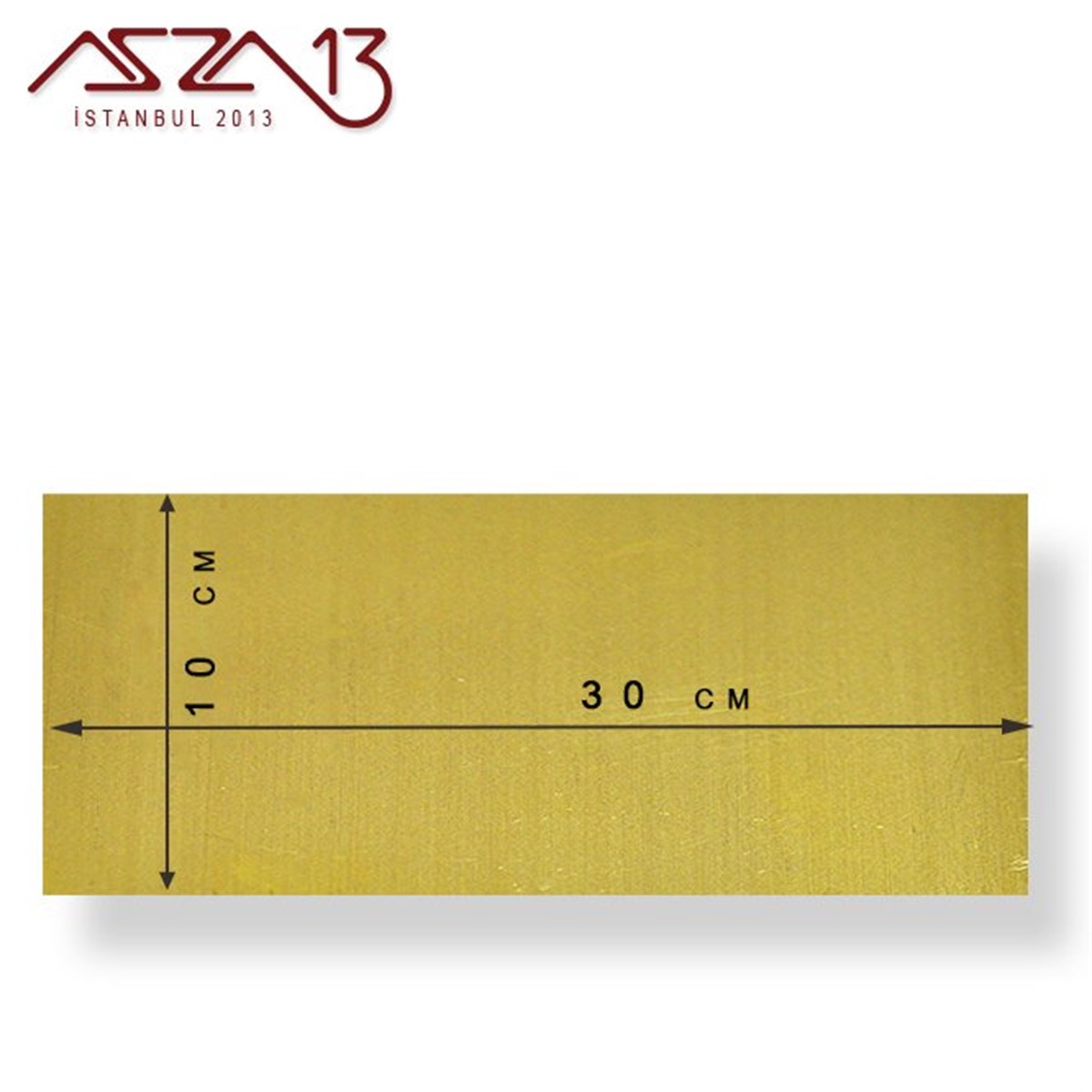 0.8 mm Pirinç Levha (100 mm x 300 mm)