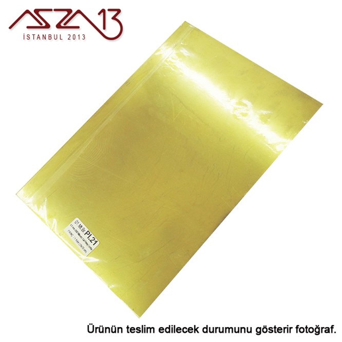 0.8 mm Pirinç Levha (200 mm x 300 mm)
