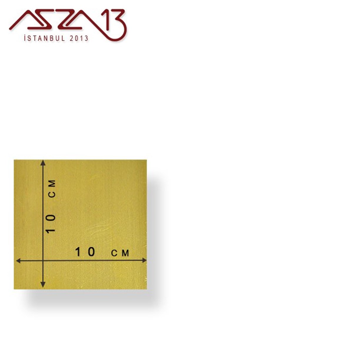 0.8 mm Pirinç Levha (100 mm x 100 mm)