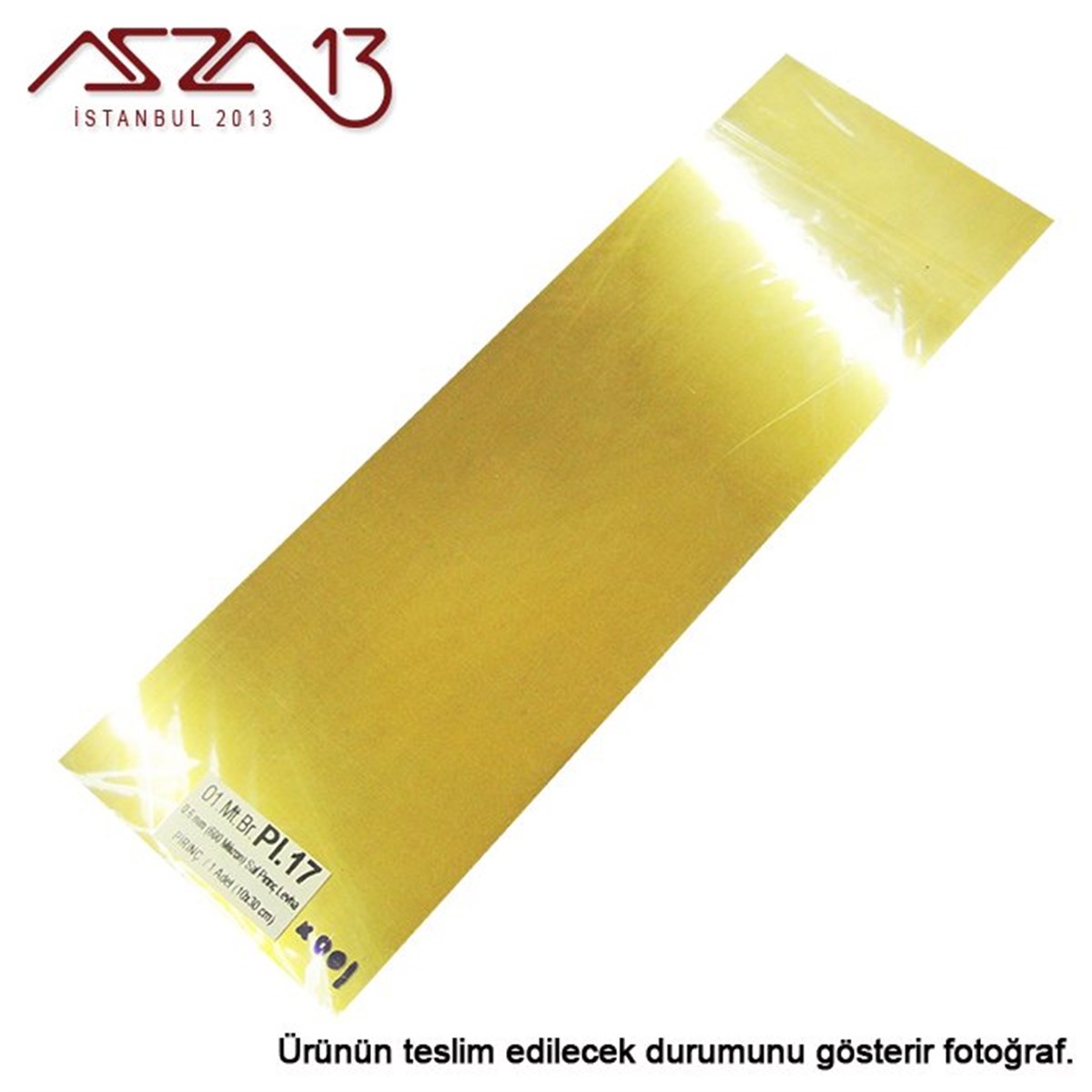 0.6 mm Pirinç Levha (100 mm x 300 mm)