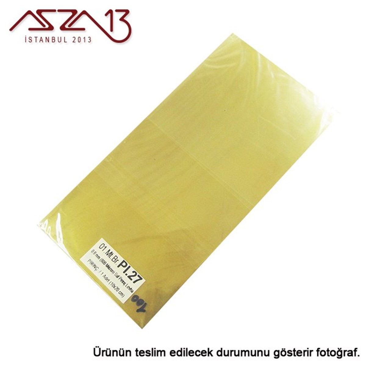 0.8 mm Pirinç Levha (100 mm x 200 mm)