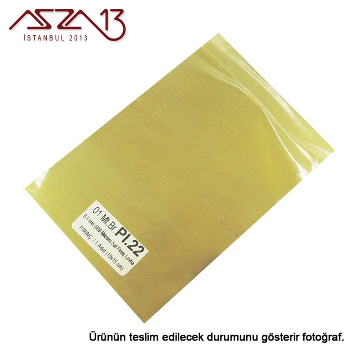 0.8 mm Pirinç Levha (100 mm x 150 mm)
