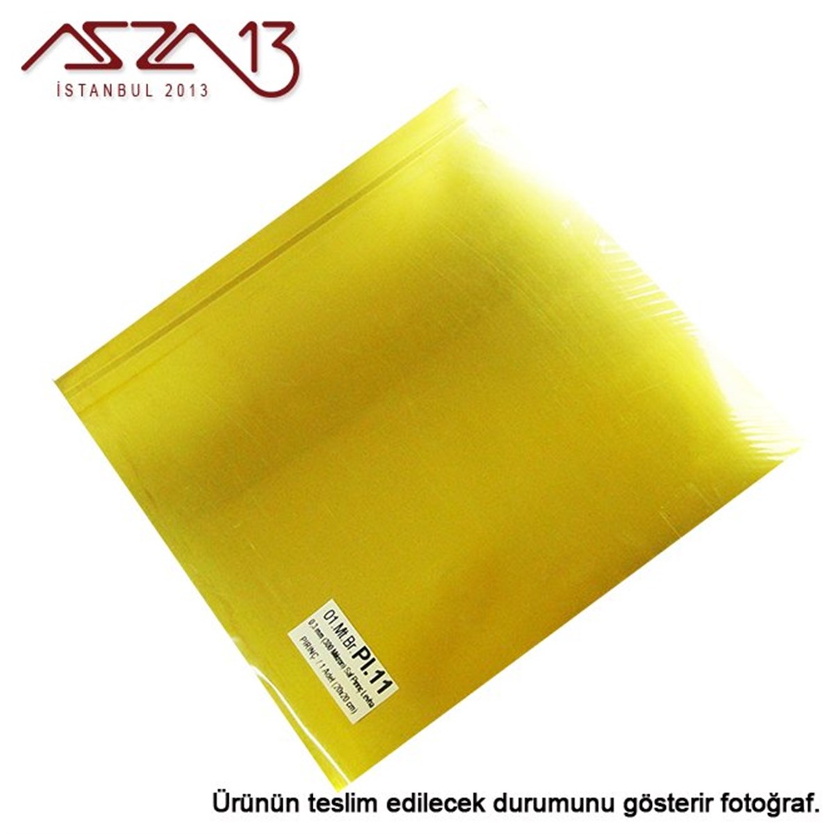 0.3 mm Pirinç Levha (200 mm x 200 mm)
