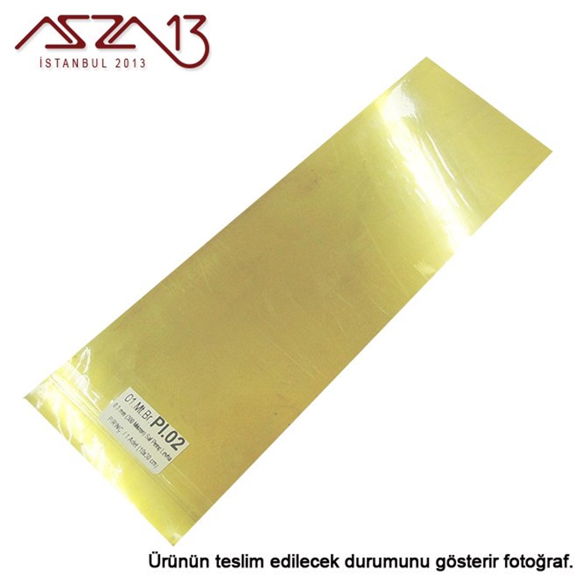 0.3 mm Pirinç Levha (100 mm x 300 mm)
