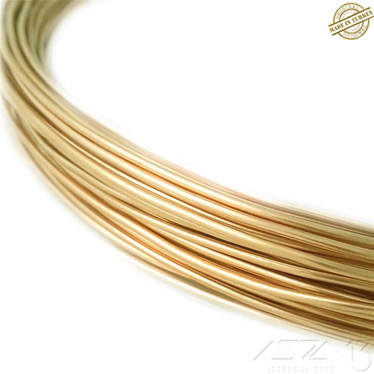Pirinç Yuvarlak Tel / 0.5 mm / 5 Metre