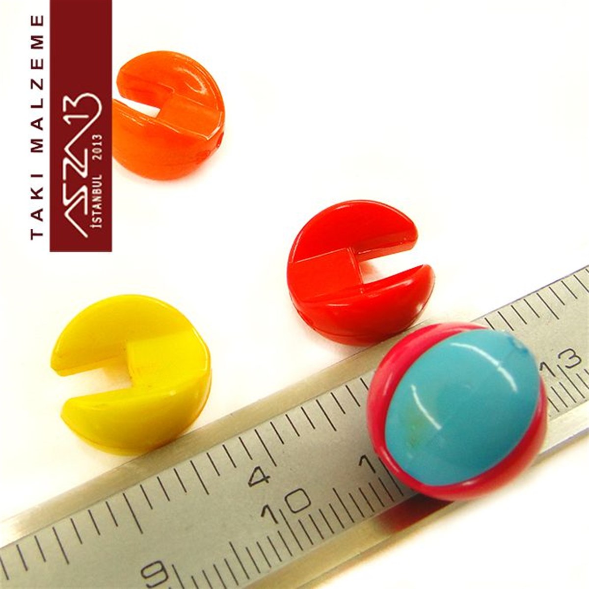 Karışık Renk, 14 mm Top, Lego Boncuk / Paket İçeriği 6 Top (12 Parça)