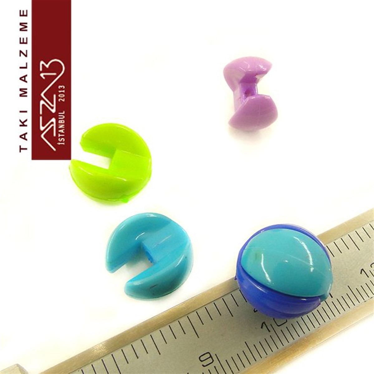 Karışık Renk, 14 mm Top, Lego Boncuk / Paket İçeriği 3 Top (6 Parça)