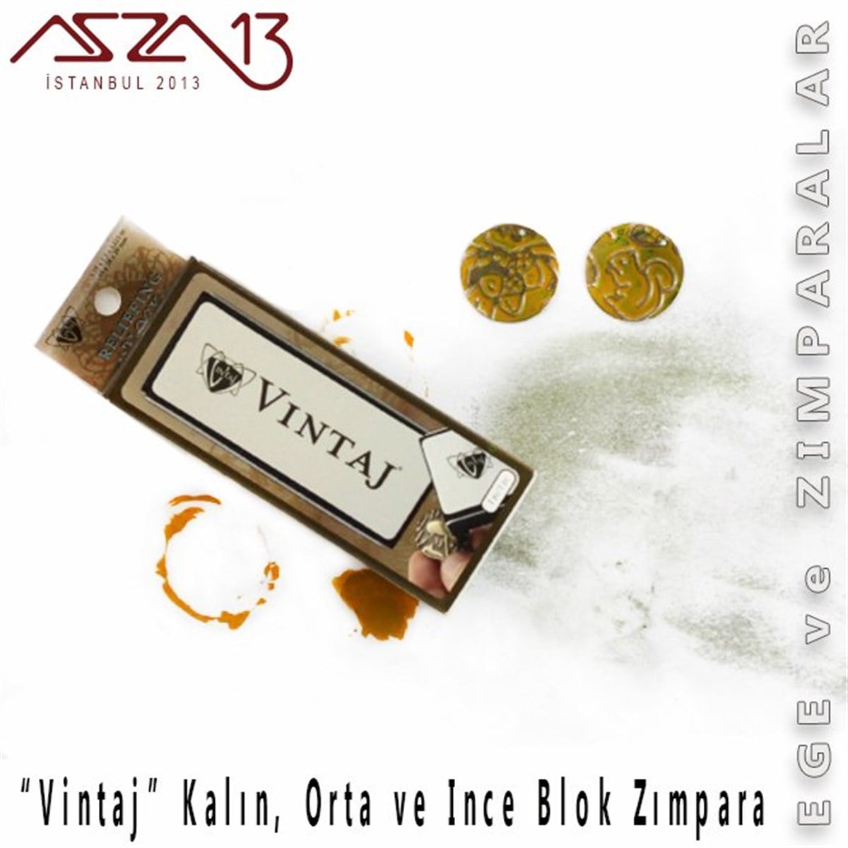 Vintaj marka Zımpara Bloğu (Kalın, Orta, İnce)
