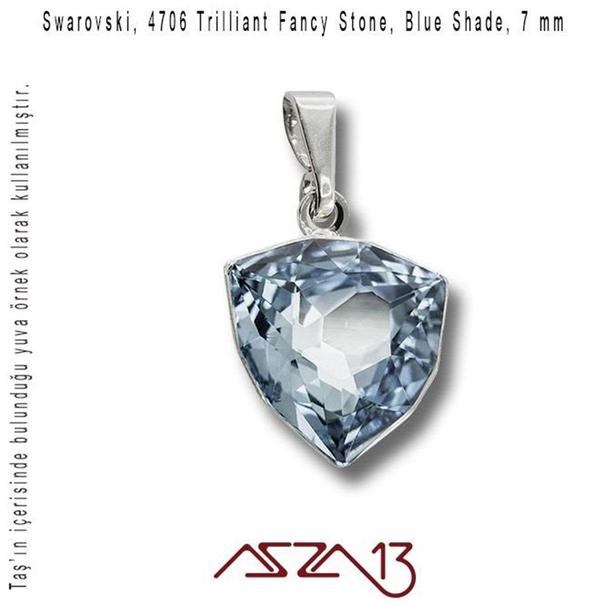 Swarovski 4706 Blue Shade (Trilliant Fancy Stone) 7 mm / 3 Adet