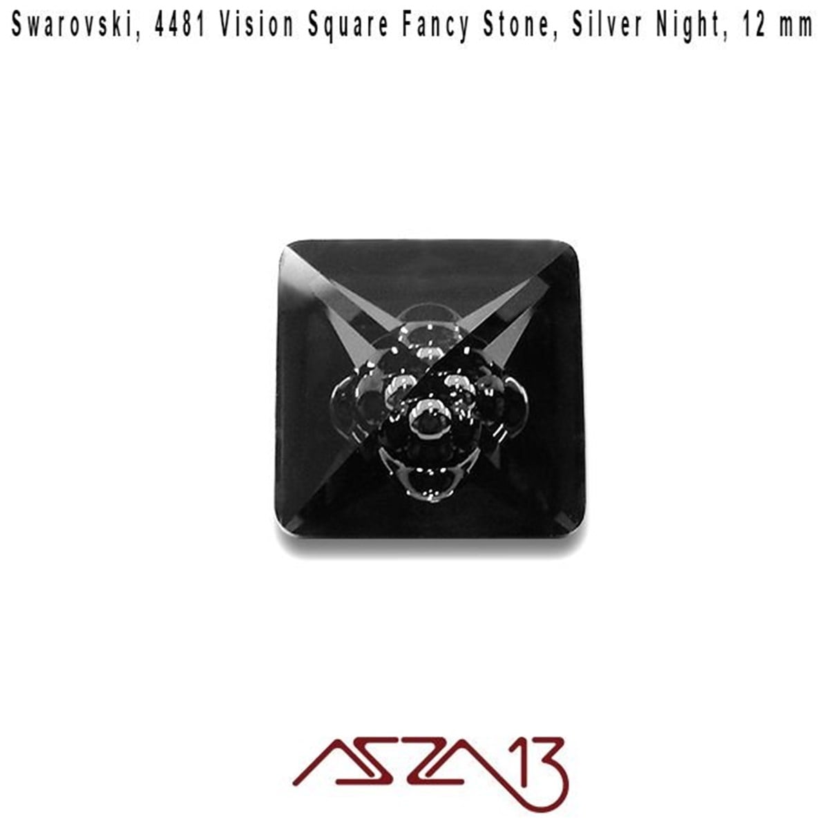 Swarovski 4481 Silver Night (Fancy Stone) Özel Tasarım 12 mm Taş / 1 Adet