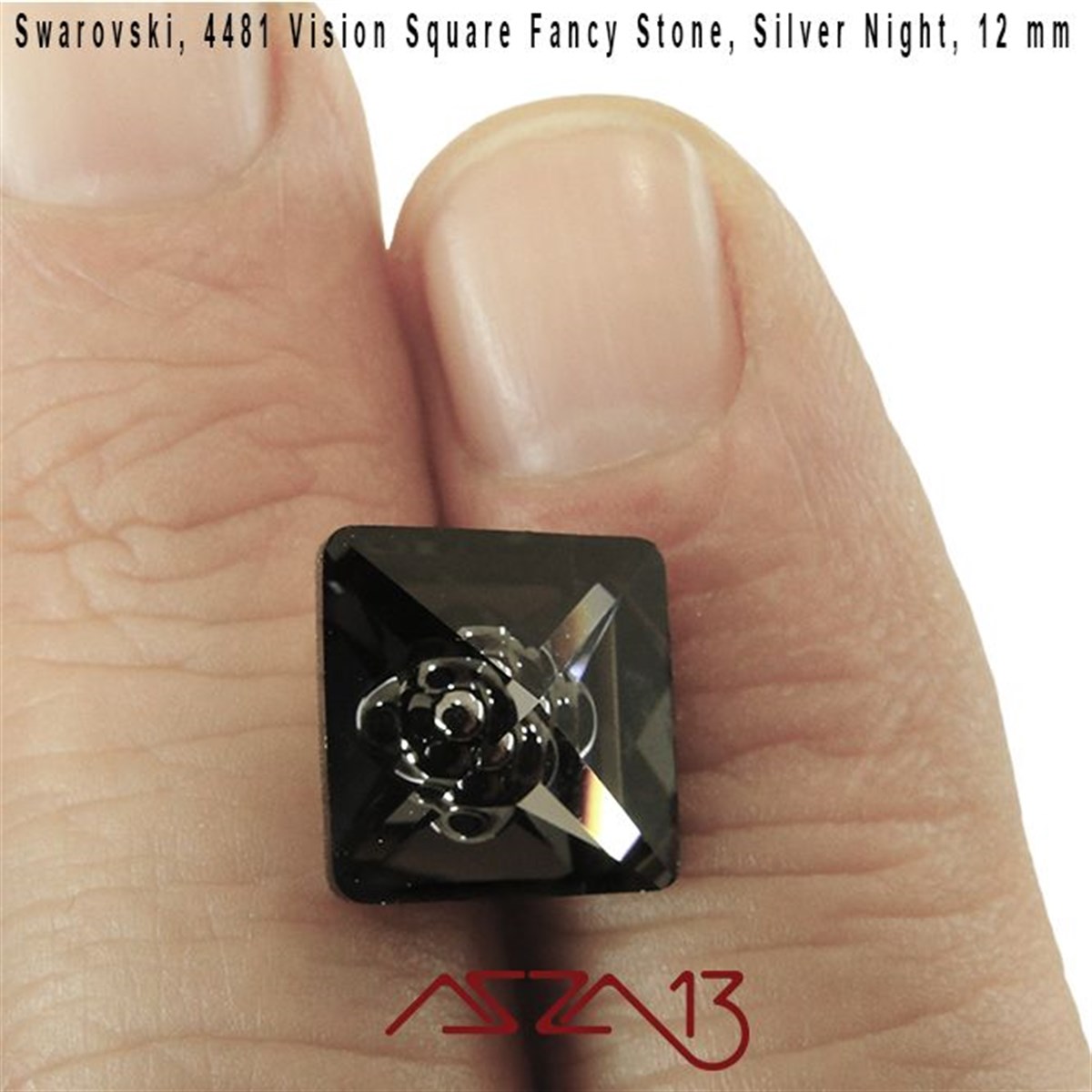 Swarovski 4481 Silver Night (Fancy Stone) Özel Tasarım 12 mm Taş / 1 Adet