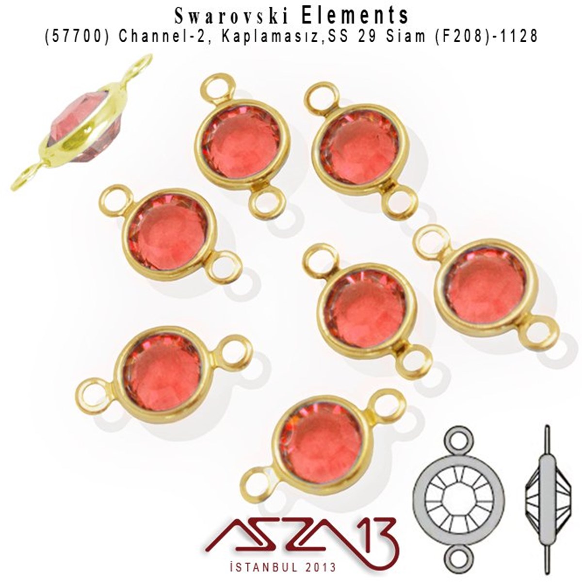 57700 F208 1128 (Siam) SS 29 No Plated Linked / 1 Adet