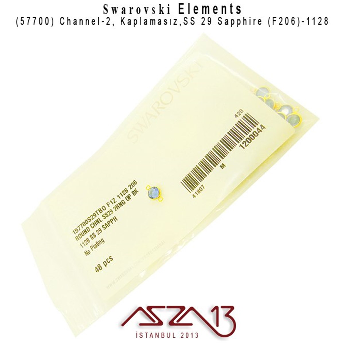 57700 F206 1128 (Sapphire) SS 29 No Plated Linked / 1 Adet