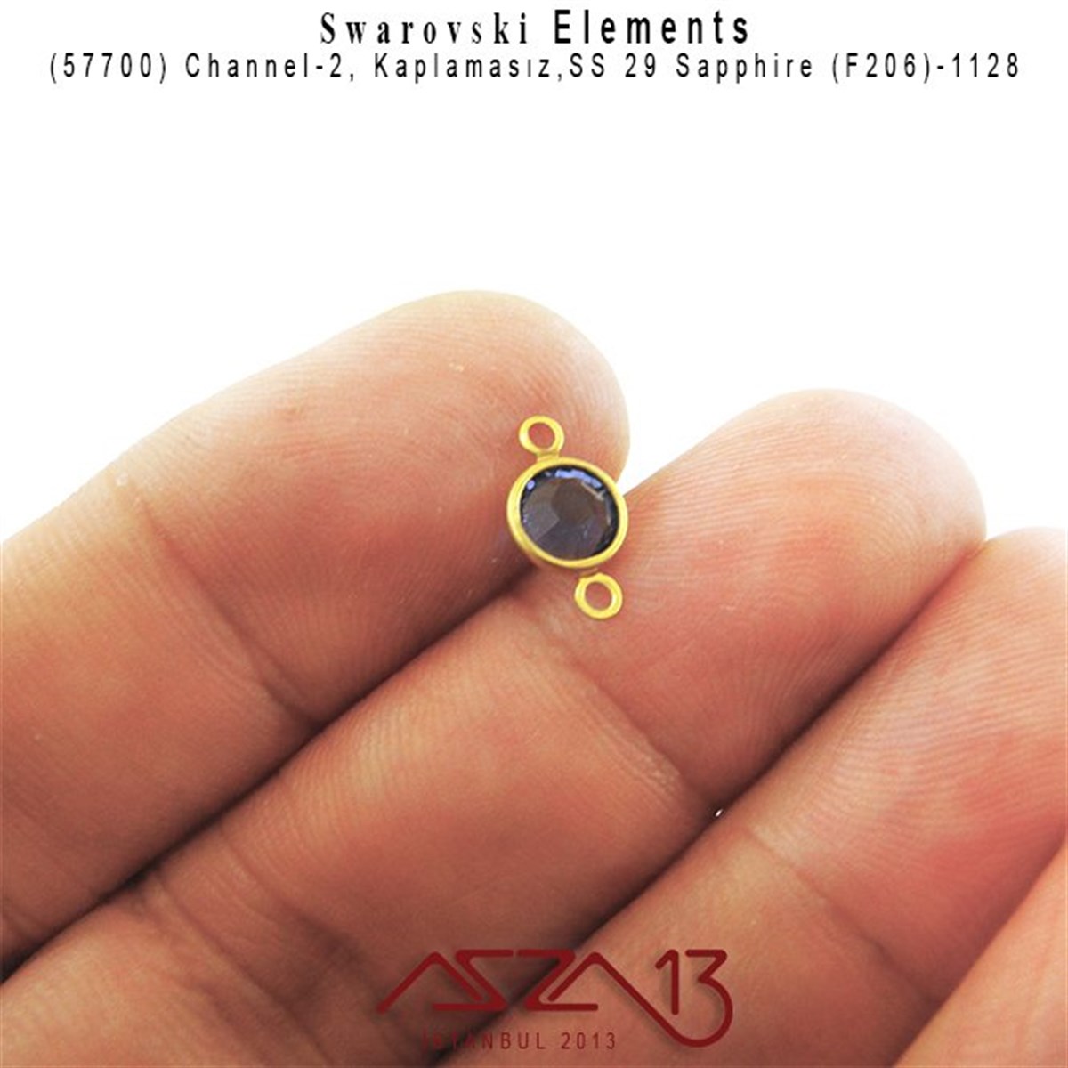57700 F206 1128 (Sapphire) SS 29 No Plated Linked / 1 Adet