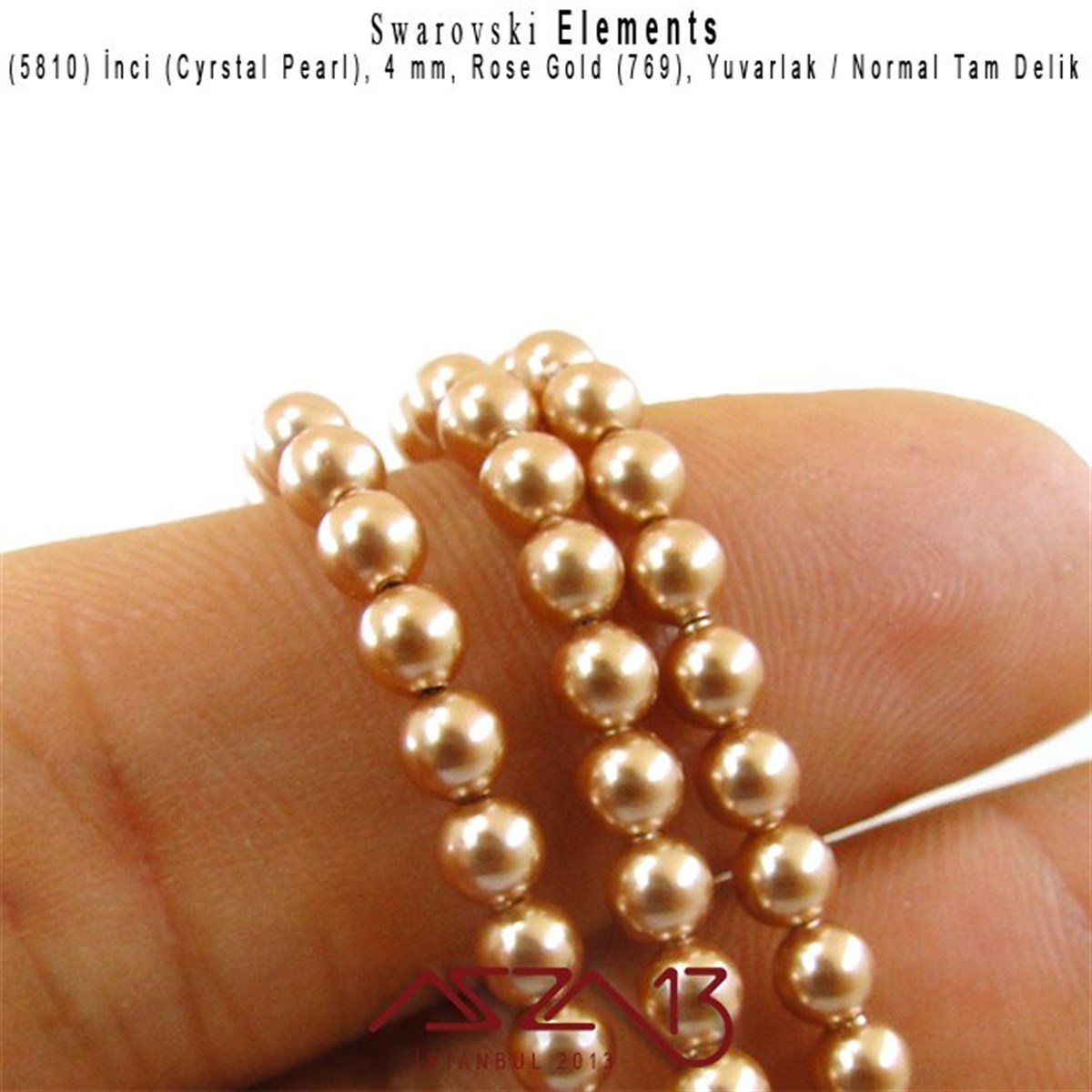 5810-769 Crystal Rose Gold Pearl 4 mm (İnci) / 50 Adet