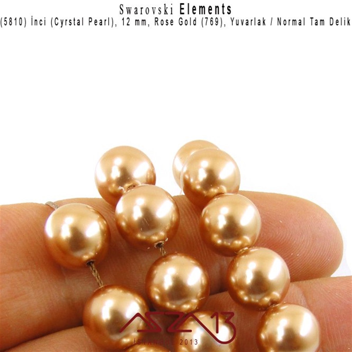 5810-769 Crystal Rose Gold Pearl 12 mm (İnci) / 10 Adet