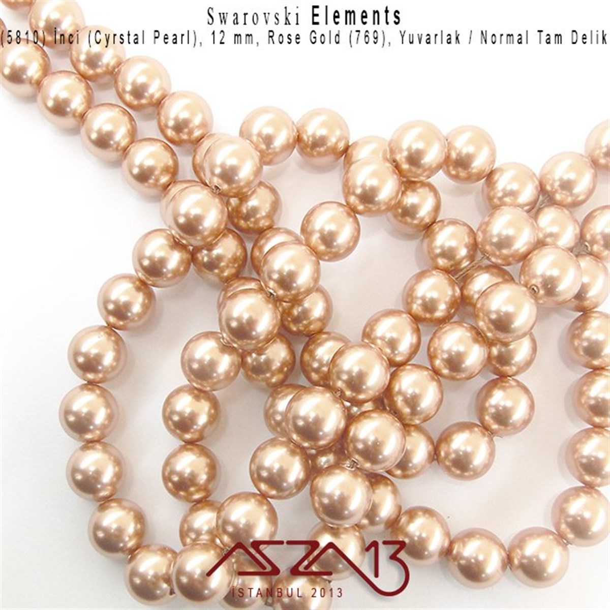 5810-769 Crystal Rose Gold Pearl 12 mm (İnci) / 10 Adet