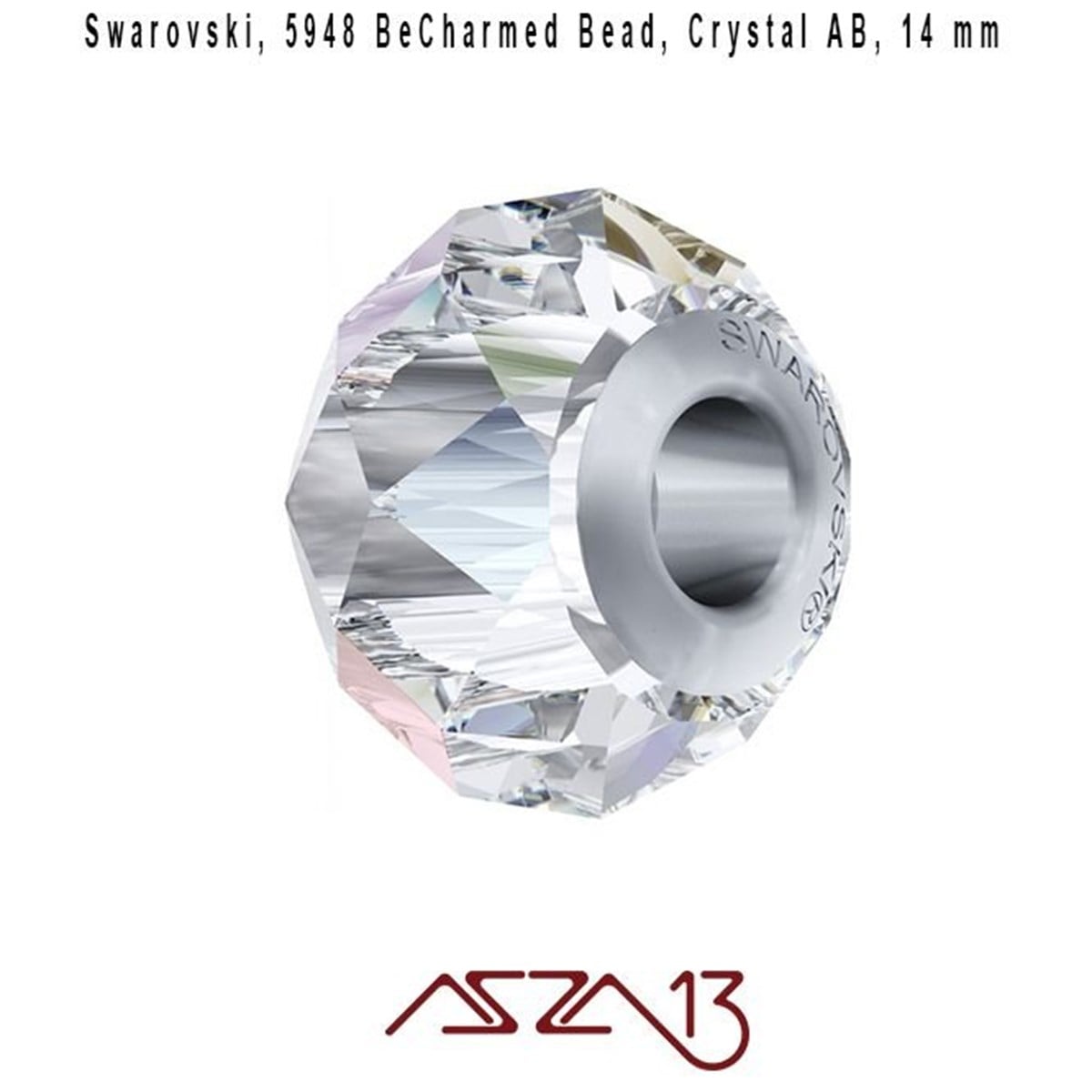 Swarovski 5948 Aurore Boreale (BeCharmed Briolette Bead) 14 mm Pave