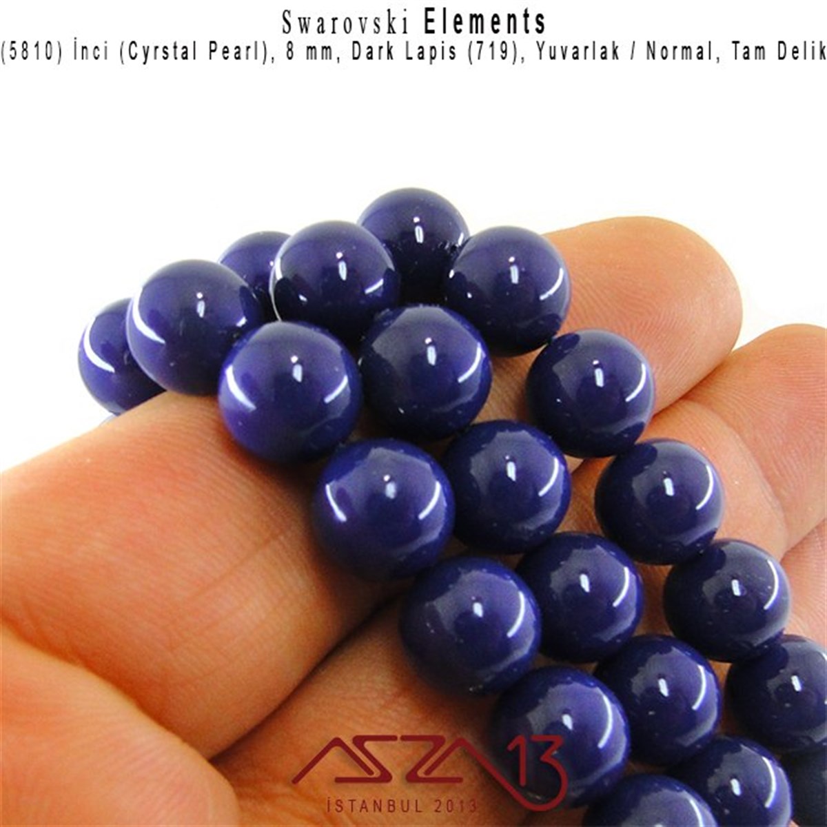 5810-719 Crystal Dark Lapis Pearl 8 mm (İnci) / 30 Adet