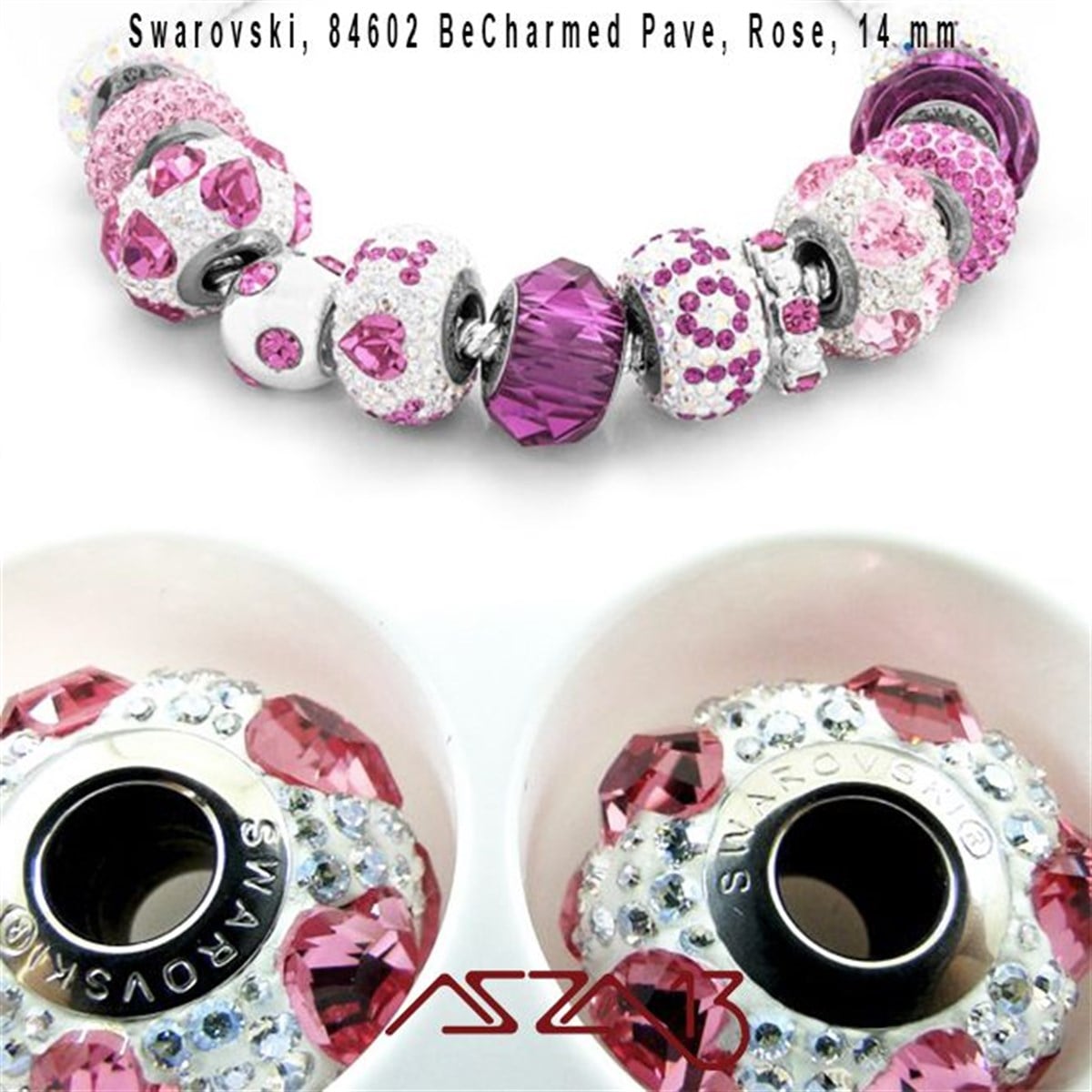 Swarovski 84602 Rose (BeCharmed Pave) 14 mm Pave
