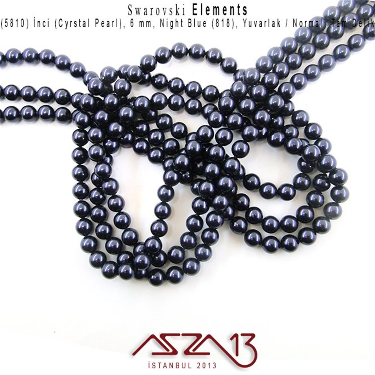 5810-818 Crystal Night Blue Pearl 6 mm (İnci) / 40 Adet