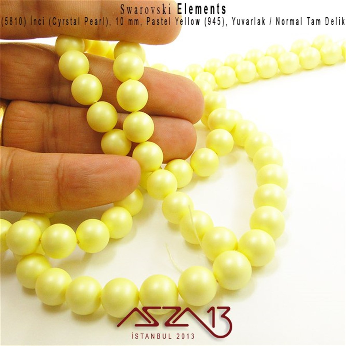 5810-945 Crystal Pastel Yellow Pearl 10 mm (İnci) / 15 Adet