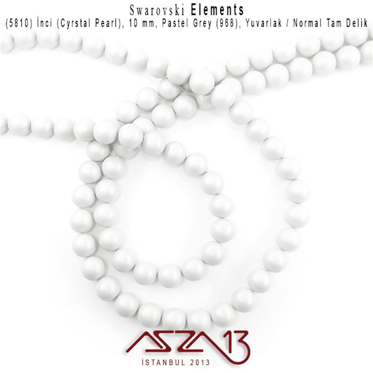 5810-968 Crystal Pastel Grey Pearl 10 mm (İnci) / 315 Adet