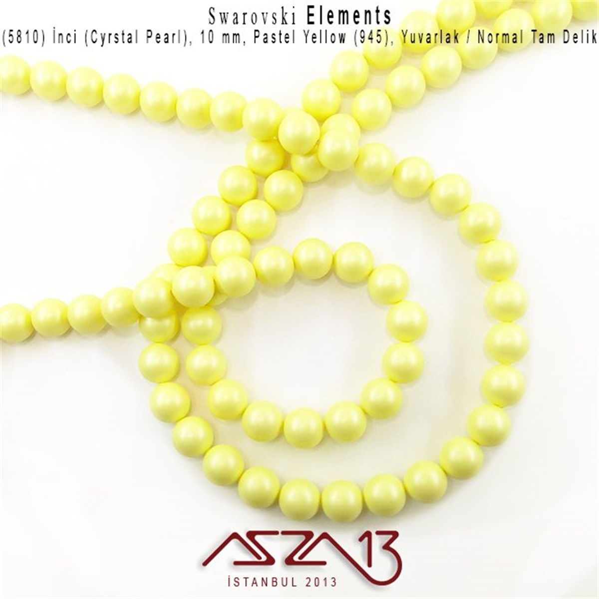 5810-945 Crystal Pastel Yellow Pearl 10 mm (İnci) / 15 Adet