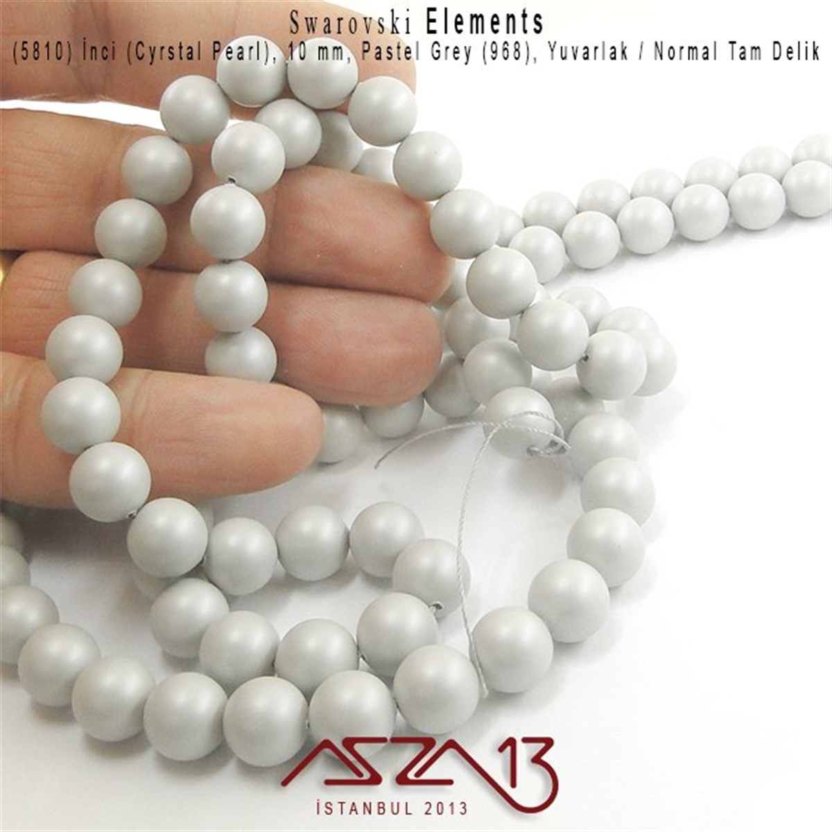 5810-968 Crystal Pastel Grey Pearl 10 mm (İnci) / 315 Adet